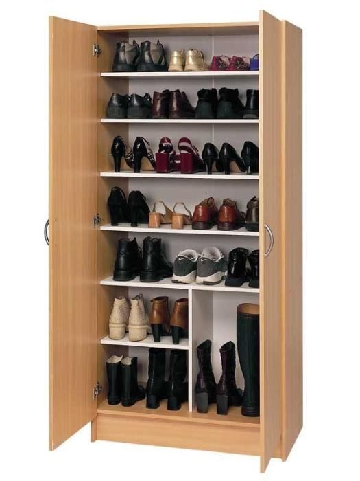 Узкий распашной шкаф для обуви из МДФ под заказ OB25049